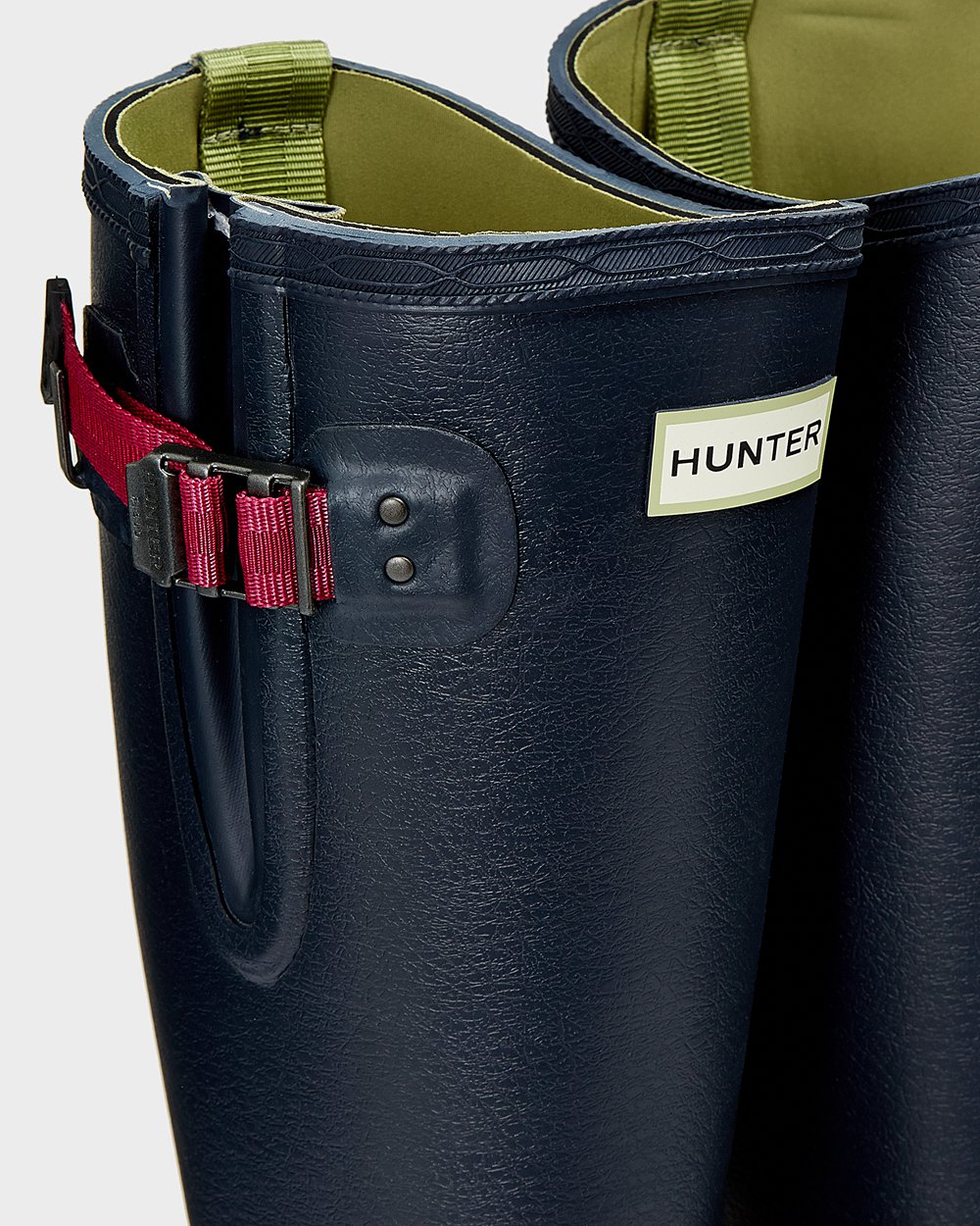 Galochas Altas Hunter Feminina Azul Marinho - Balmoral Side Adjustable 3Mm Neoprene - 48LFYQSMD